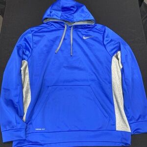 Nike Therma-Fit Blue and Gray Hoodie